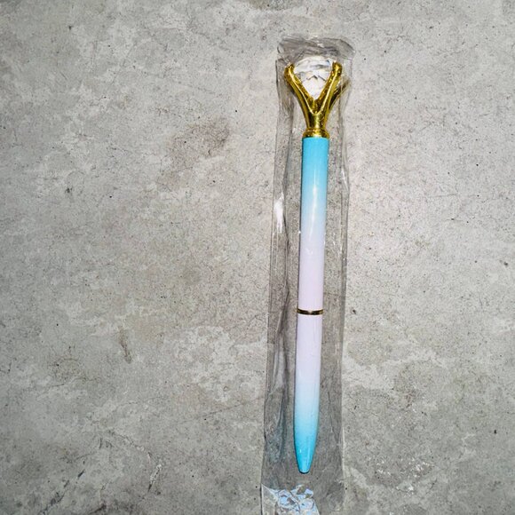 Diamond Crystal Writing Ballpoint Pen Bling Luxury Metal Top Ball Pens Gift - Picture 2 of 5